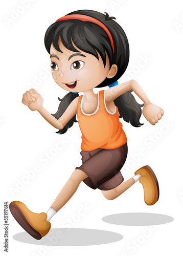 A teenager jogging