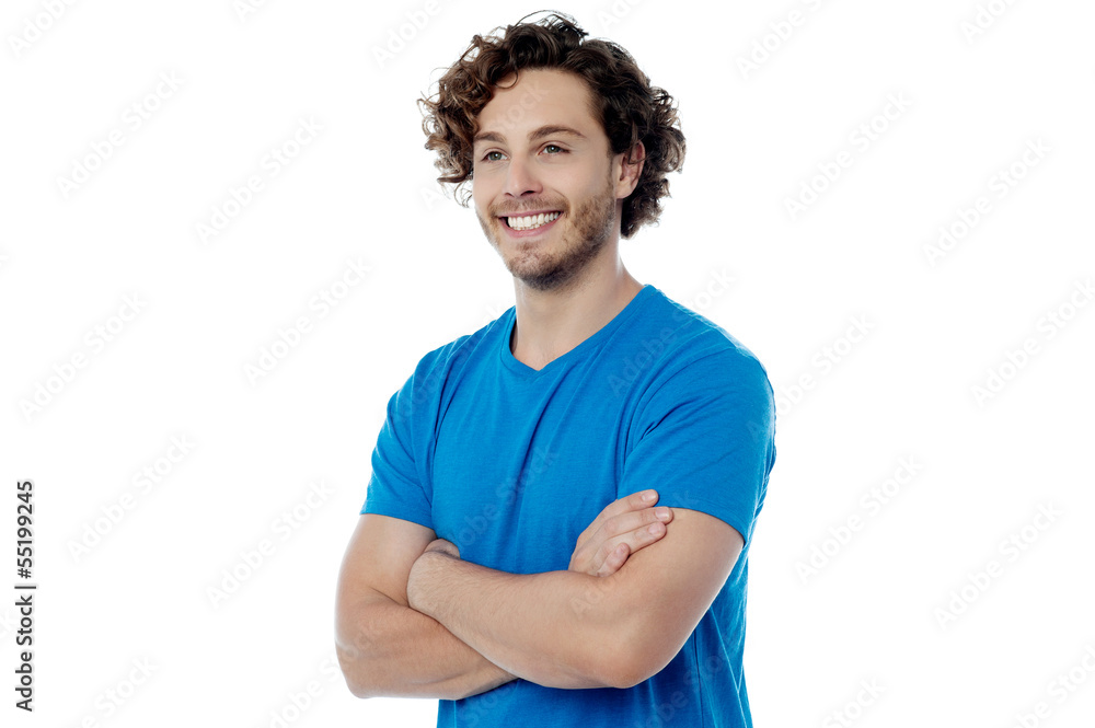 Stylish guy posing confidently Stylish guy posing confidently