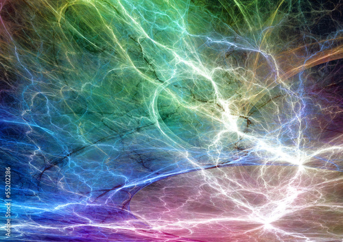 Colorful abstract lightning
