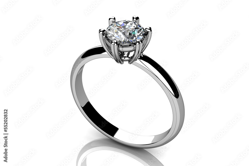 wedding ring on white background wedding ring on white background