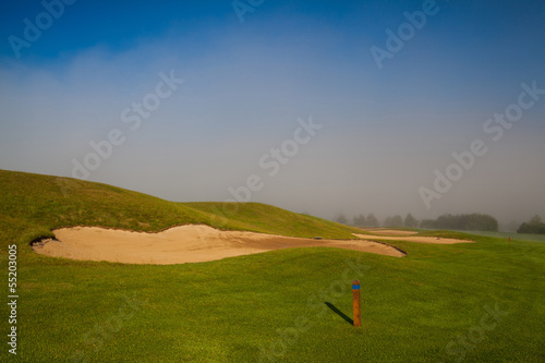 Summer on the empty golf course