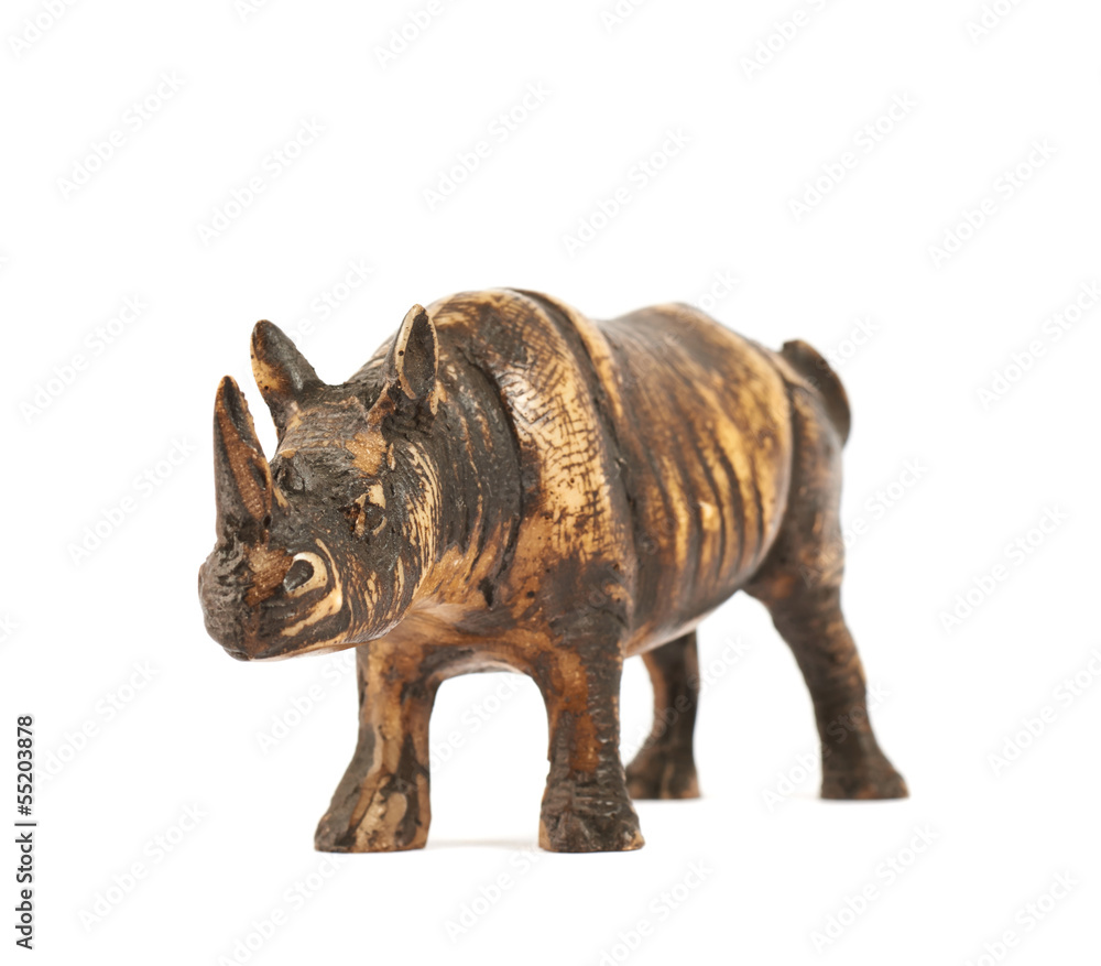 Rhinoceros rhino sculpture isolated Rhinoceros rhino sculpture isolated