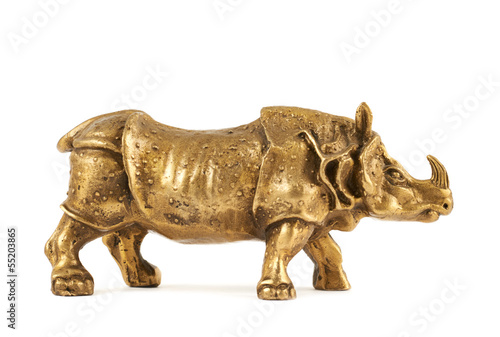 Rhinoceros rhino sculpture isolated