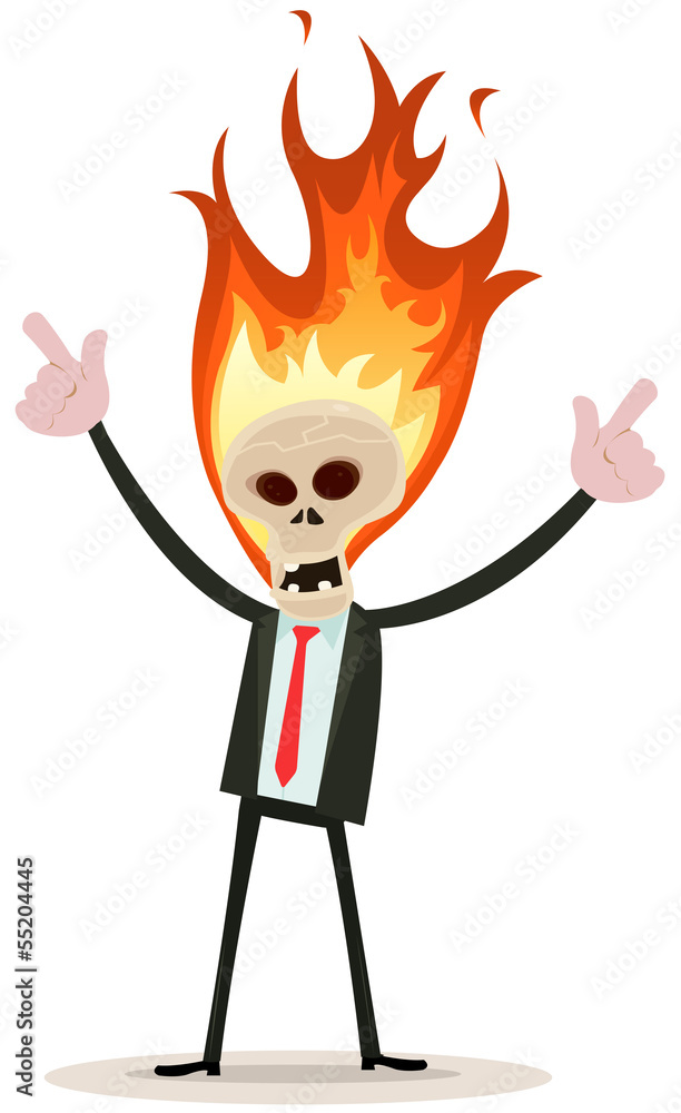 Skeleton Head Devil Businessman Skeleton Head Devil Businessman