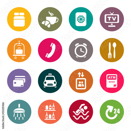 Hotel services icons