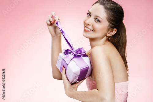 Young beautiful girl with a...
