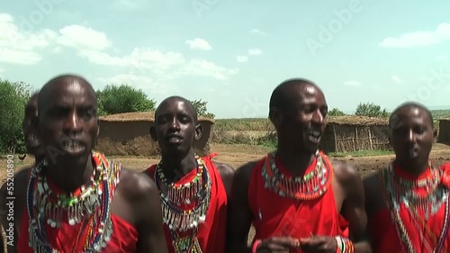 Masai Warrior prepare fire photo