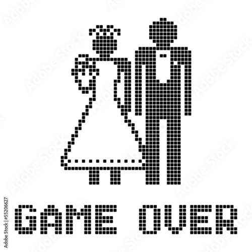 Funny wedding symbol - Game Over