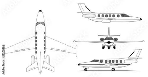 Private jet airplane
