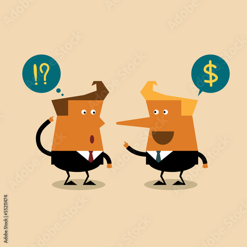 Liar businessman, business concept