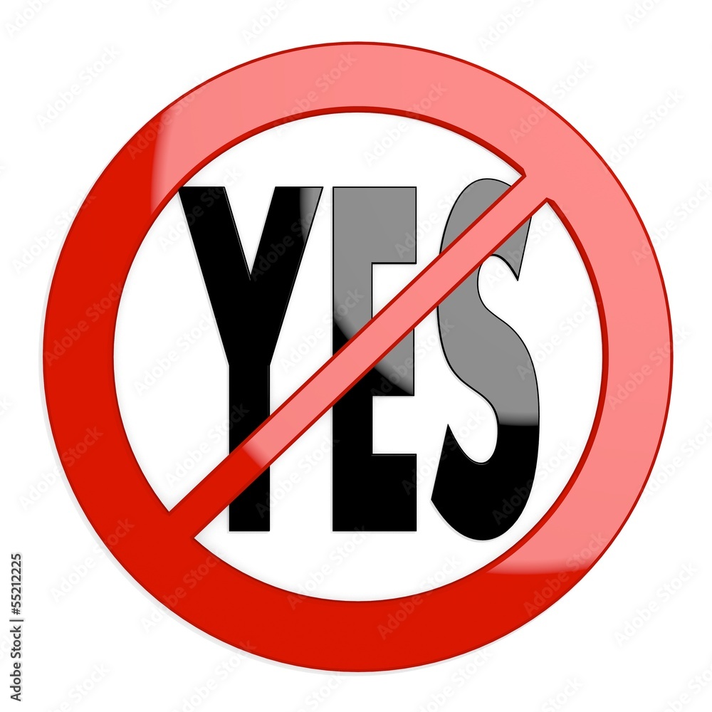 Illustration of a restricted yes sign not allowed Illustration of a restricted yes sign not allowed