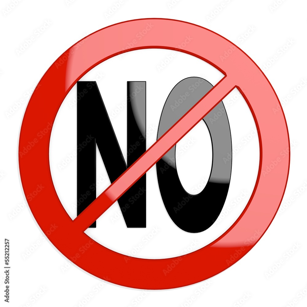Illustration of a forbidden no sign not allowed Illustration of a forbidden no sign not allowed