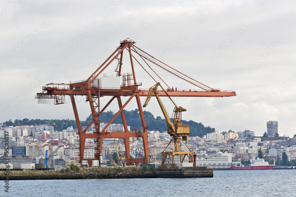 Shipyard cranes
