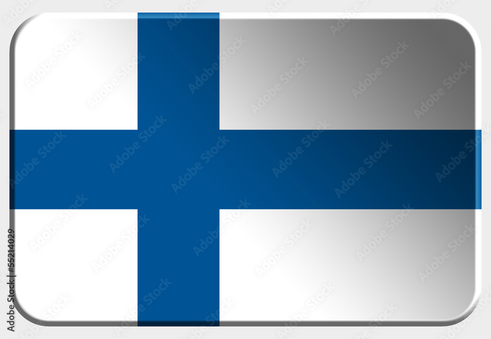 Finland 3D realistic flag isolated on white background Finland 3D realistic flag isolated on white background