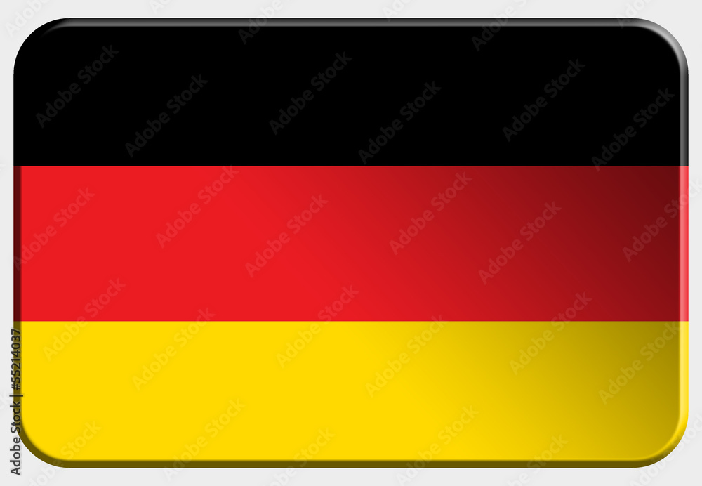 Germany 3D realistic flag isolatedon white background Germany 3D realistic flag isolatedon white background