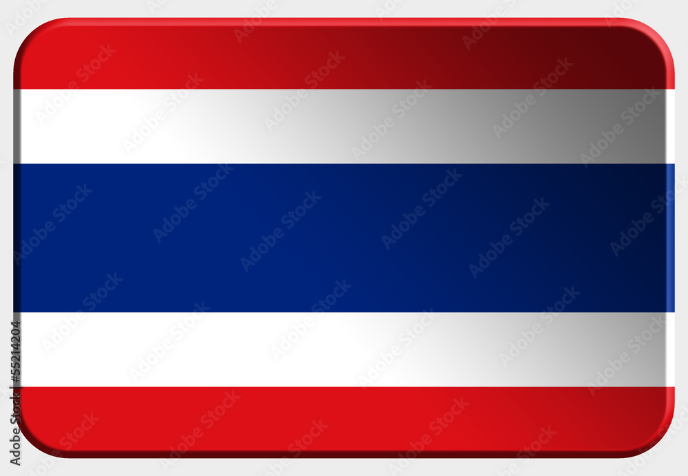 Thailand 3D flag on white background Thailand 3D flag on white background