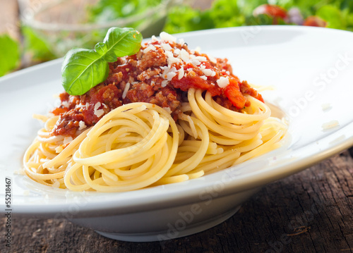 Italian spaghetti with bolognese sauce