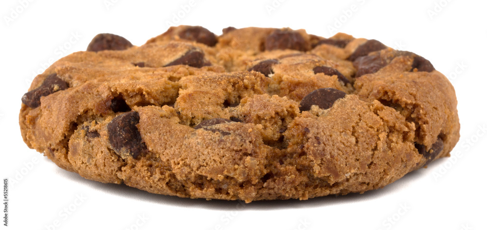 Fototapeta premium Chocolate pastry cookies isolated on white background