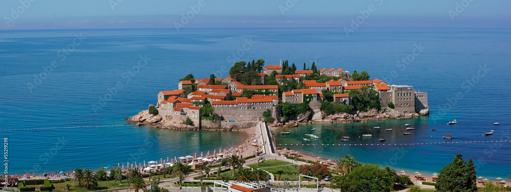 Sveti Stefan - panorama view