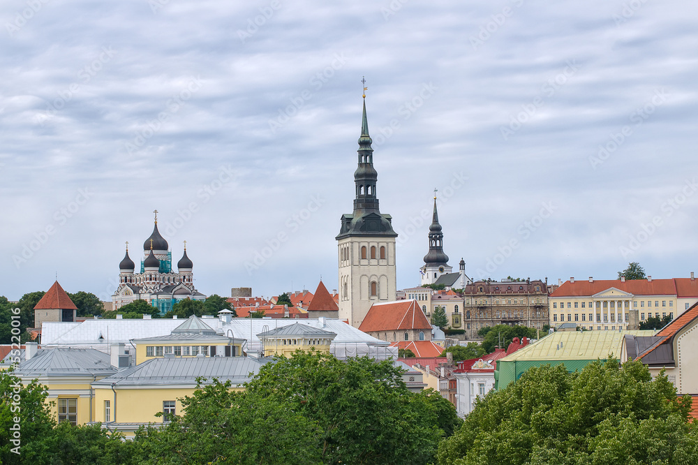 Panoramic view of Tallinn old town