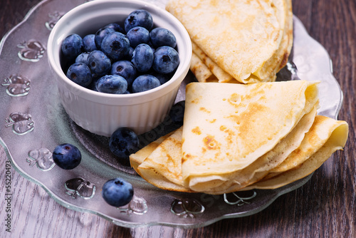 Crepes with berries #55220493