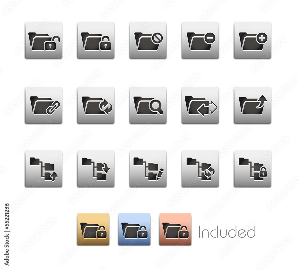 Folder Icons_Vector includes 4 color versions= Layers