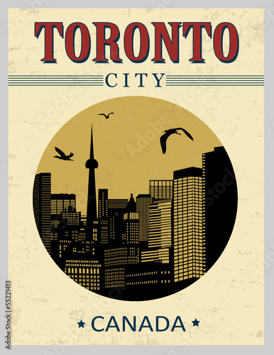 Photography Toronto buildings from Canada poster