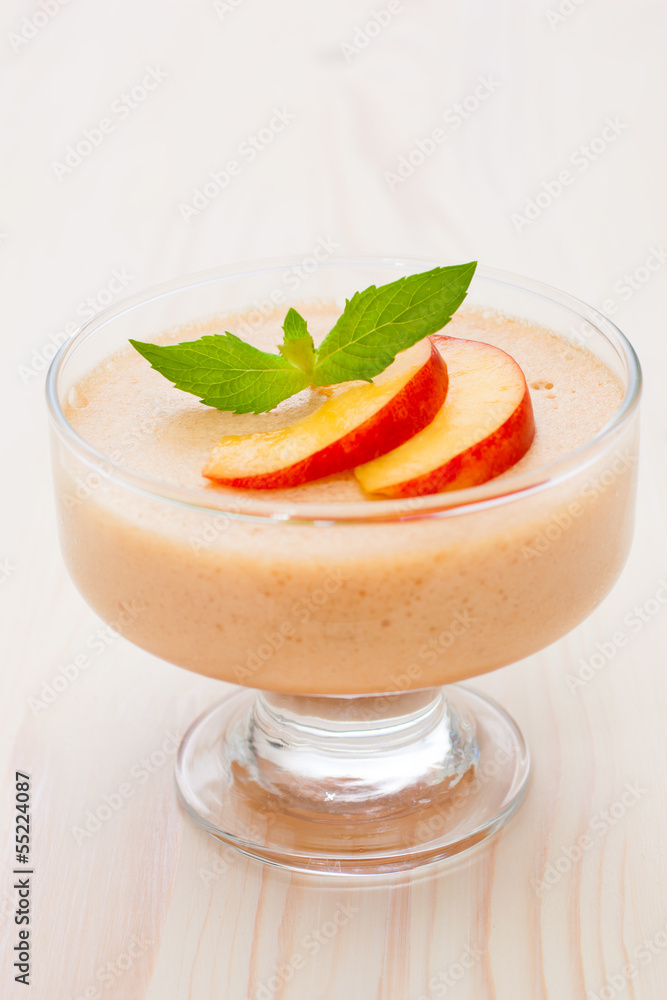 Delicious peach mousse