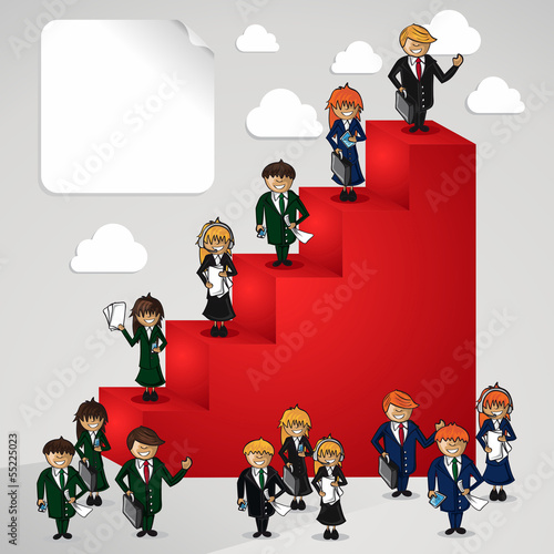Business leadership cartoon people.
