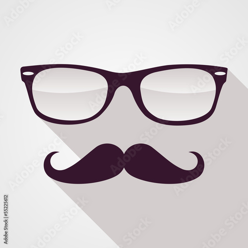 Vintage hipster face geometric pattern.