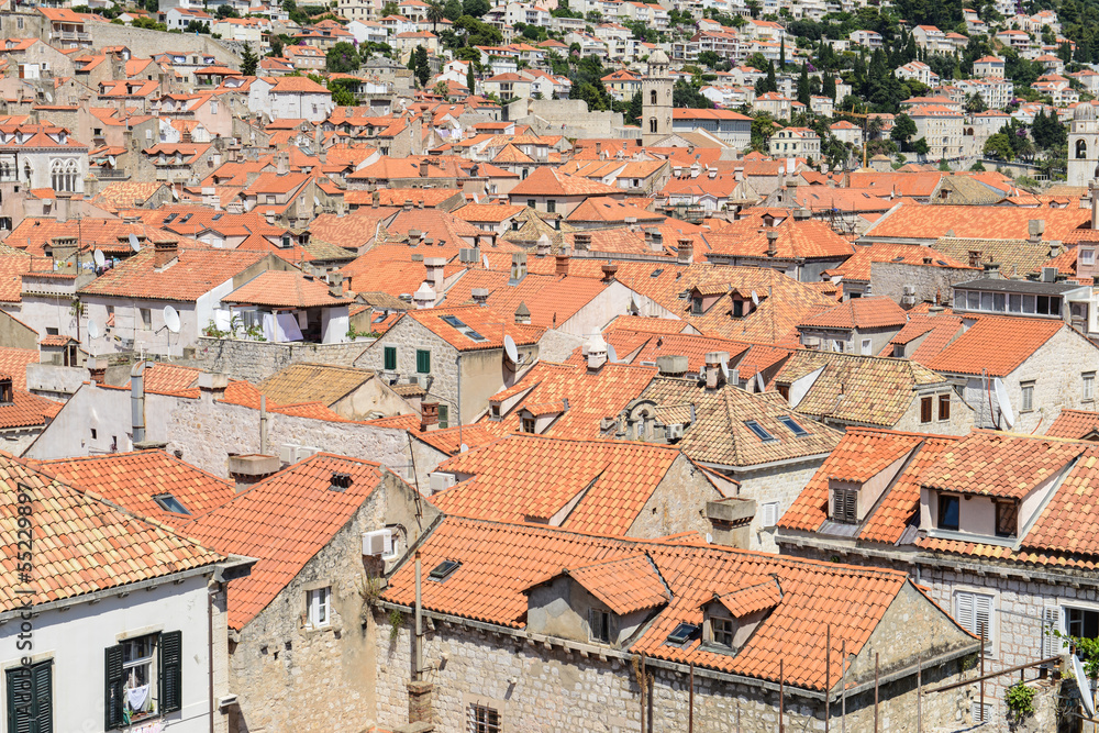 Building Rooftops in Dubrovnik Croatia