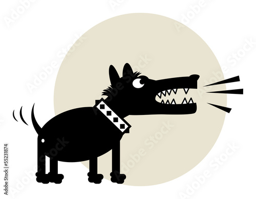 Angry Dog, vector illustration