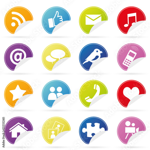 Contact icons set