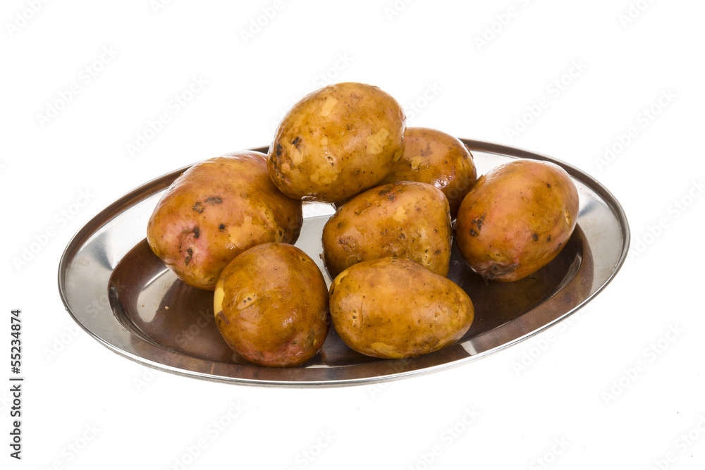Young raw potato Young raw potato