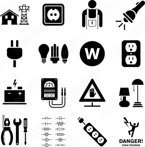 Electricity icons