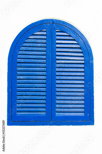 vintage wooden blue window