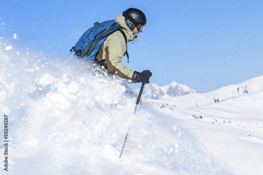 Beim Skifahren