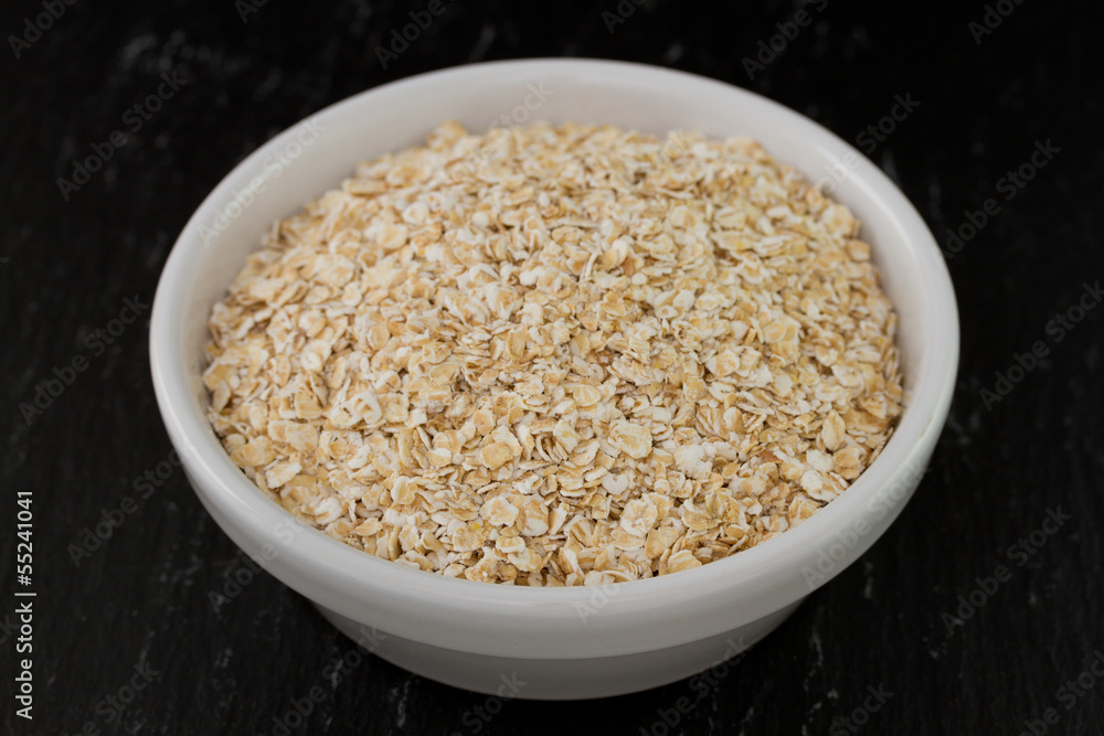 oatmeal in white bowl oatmeal in white bowl