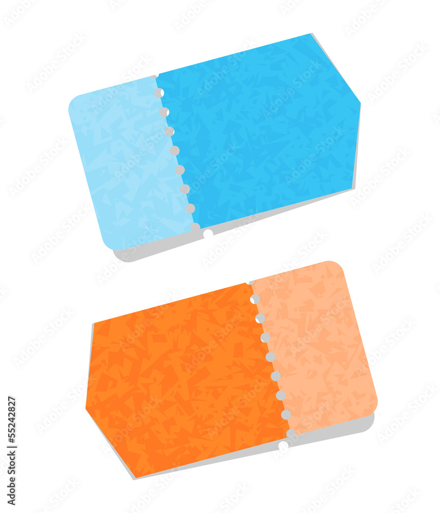 Two blank perforated arrows Two blank perforated arrows