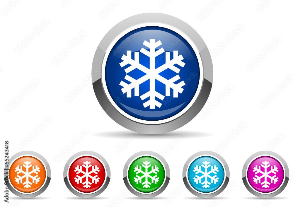 snowflake icon set snowflake icon set