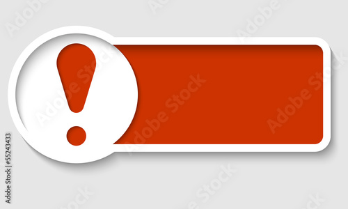 red text box and exclamation mark