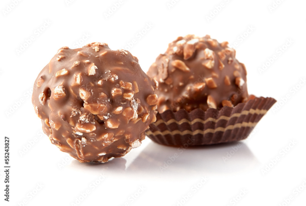 Chocolate candies with nuts Chocolate candies with nuts
