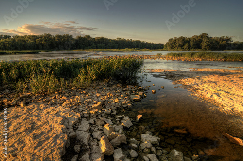 Canvas-taulu River Rapids Sunset