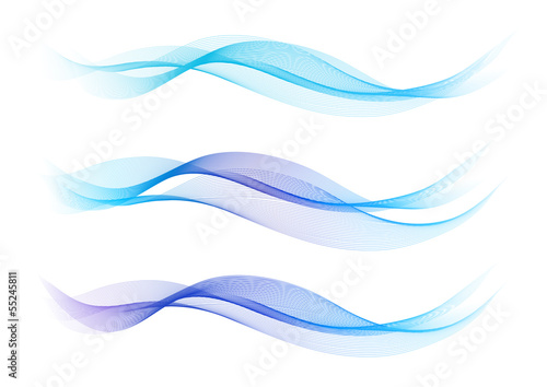 Blue Abstract Lines - Waves