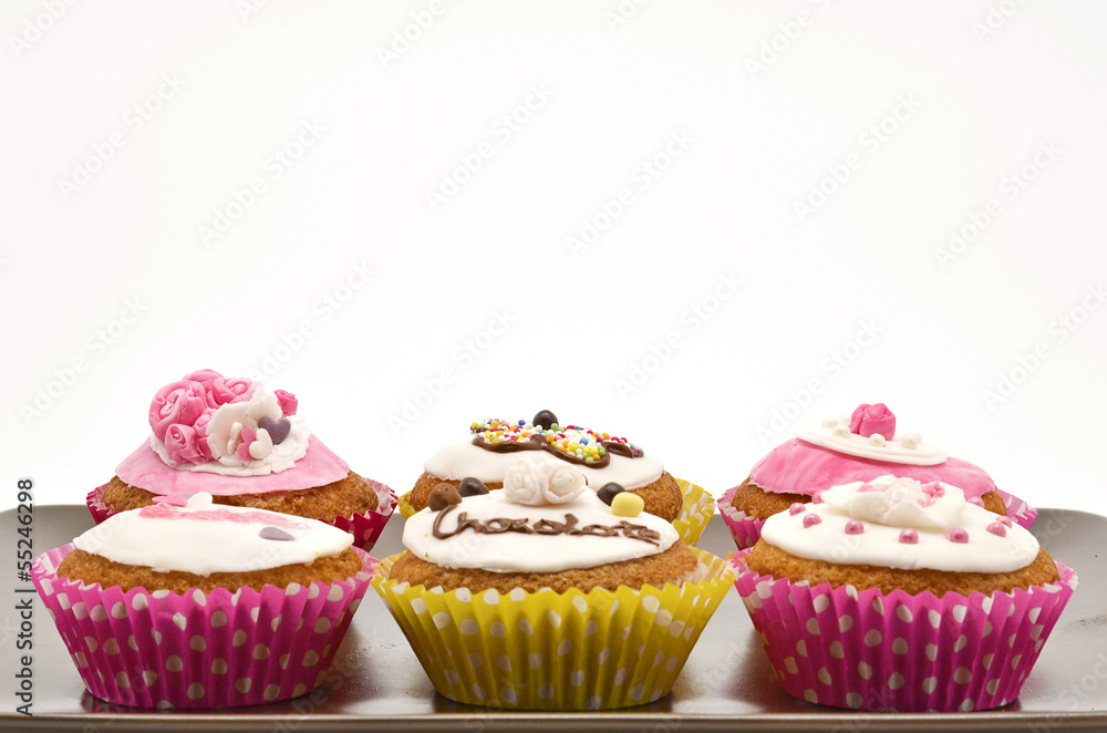 Plate with different cakes Plate with different cakes