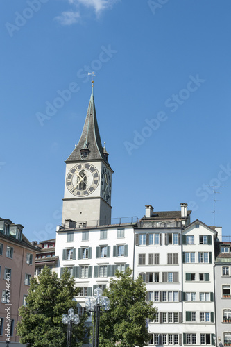 Alstadthäuser in Zürich, am Limmatquai, Schweiz