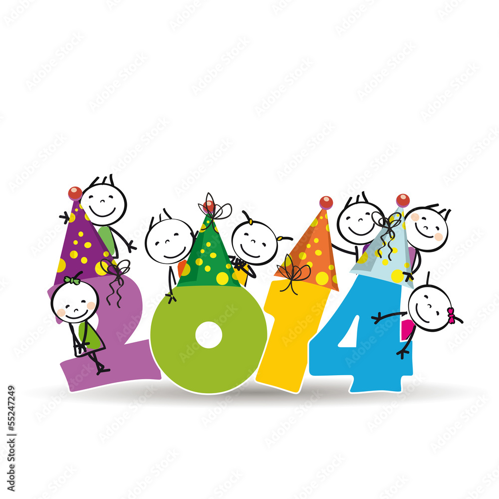 Naklejka premium New Year 2014