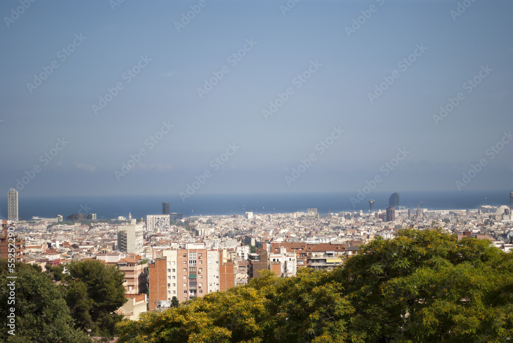 Aereal view of Barcelona, Spain