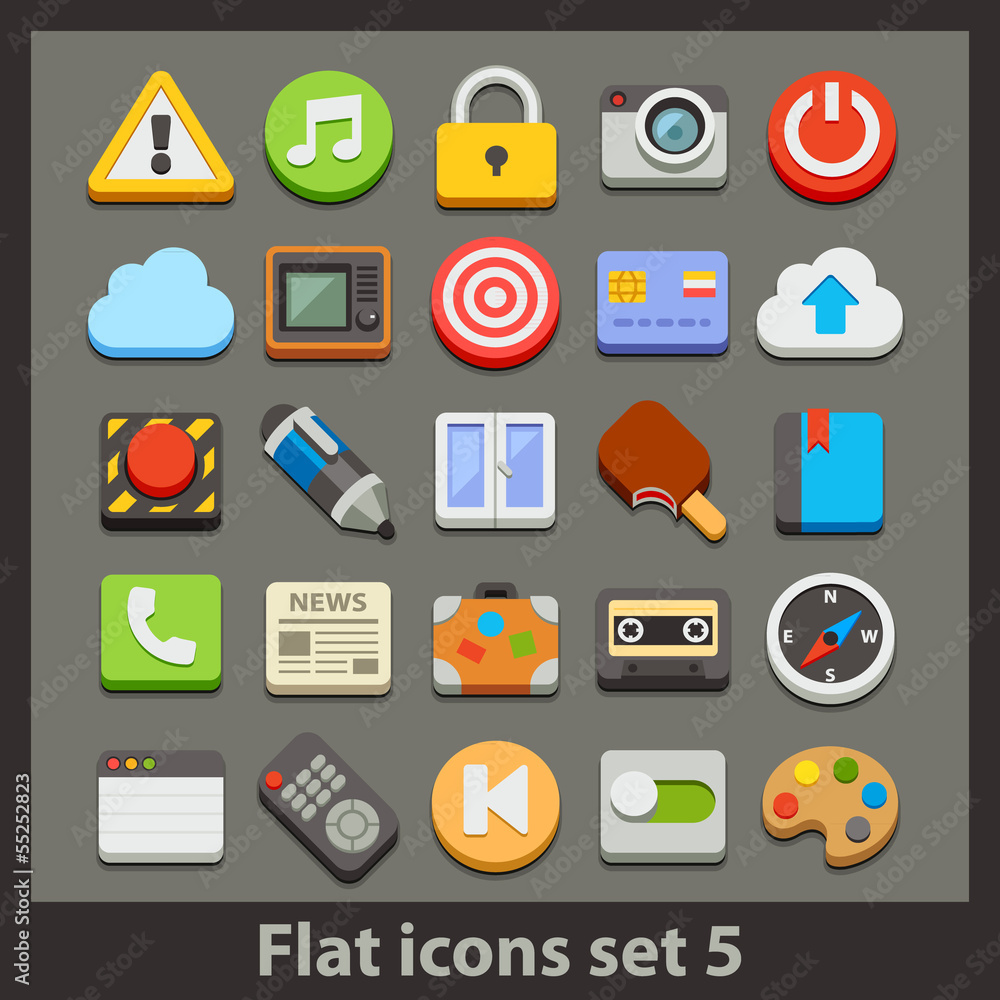 vector flat icon-set 5 vector flat icon-set 5