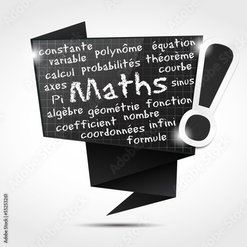 nuage de mots origami : maths